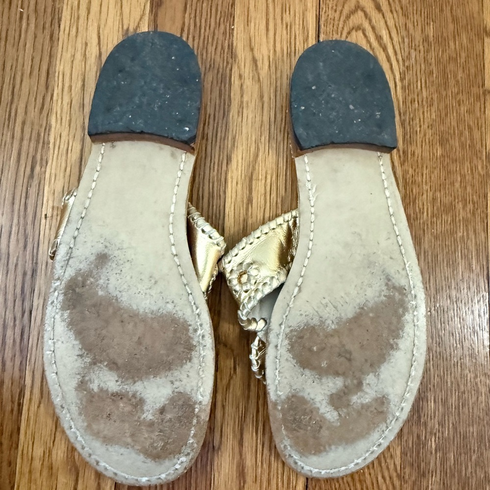 Jack Rogers Women's Gold Sandals - Picture 3 of 5